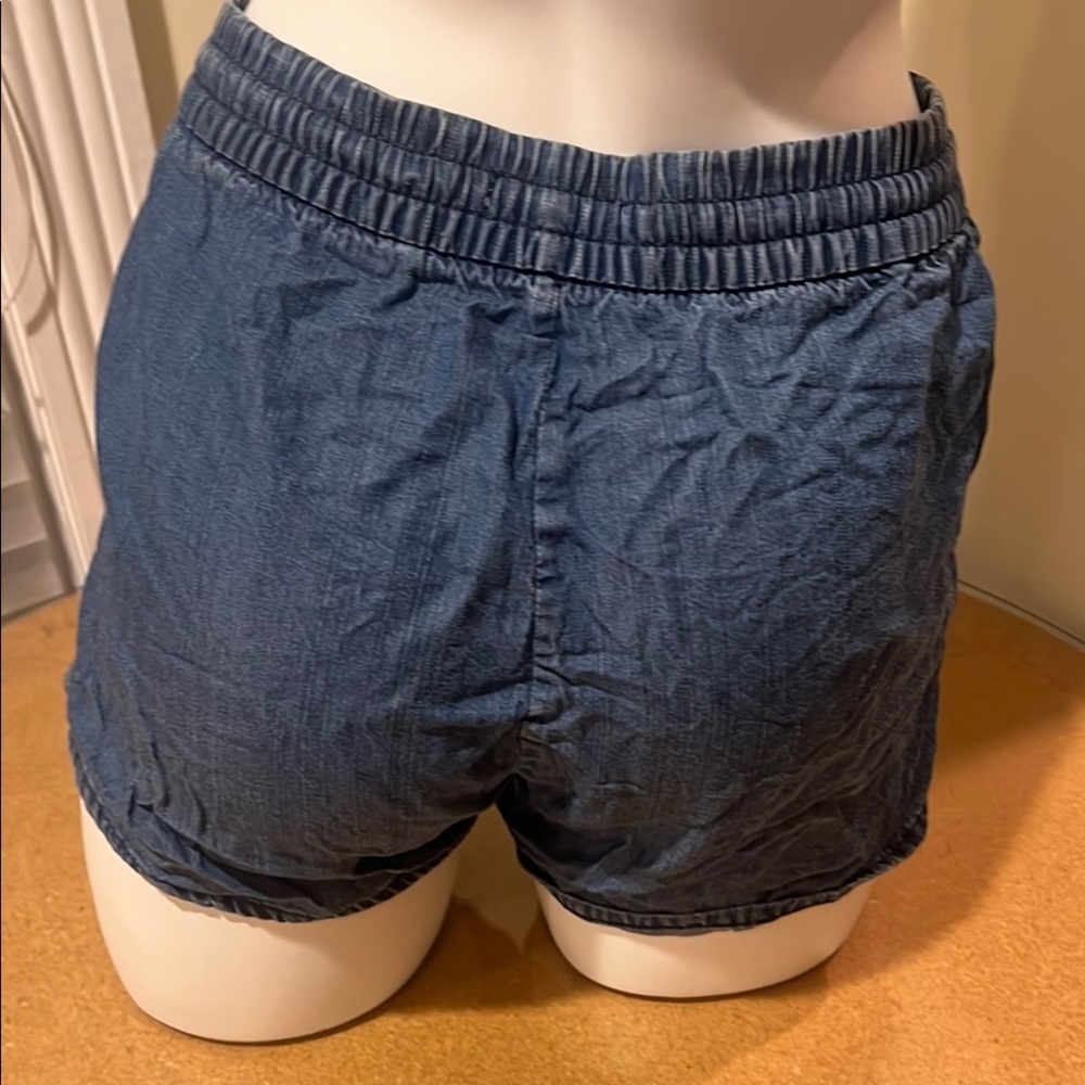 Gap Women’s Blue Denim Drawstring Shorts Size 8 - Picture 8 of 16